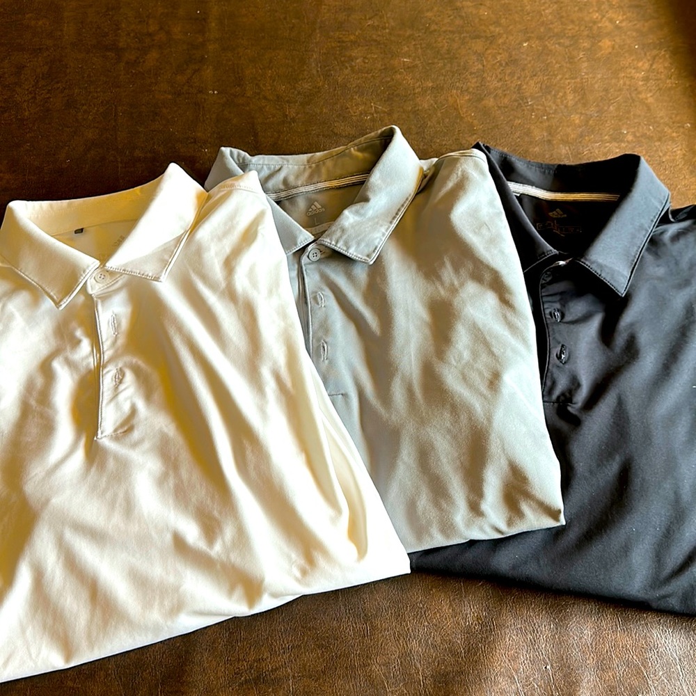 Lot (3) of Men's Adidas Golf Shirts